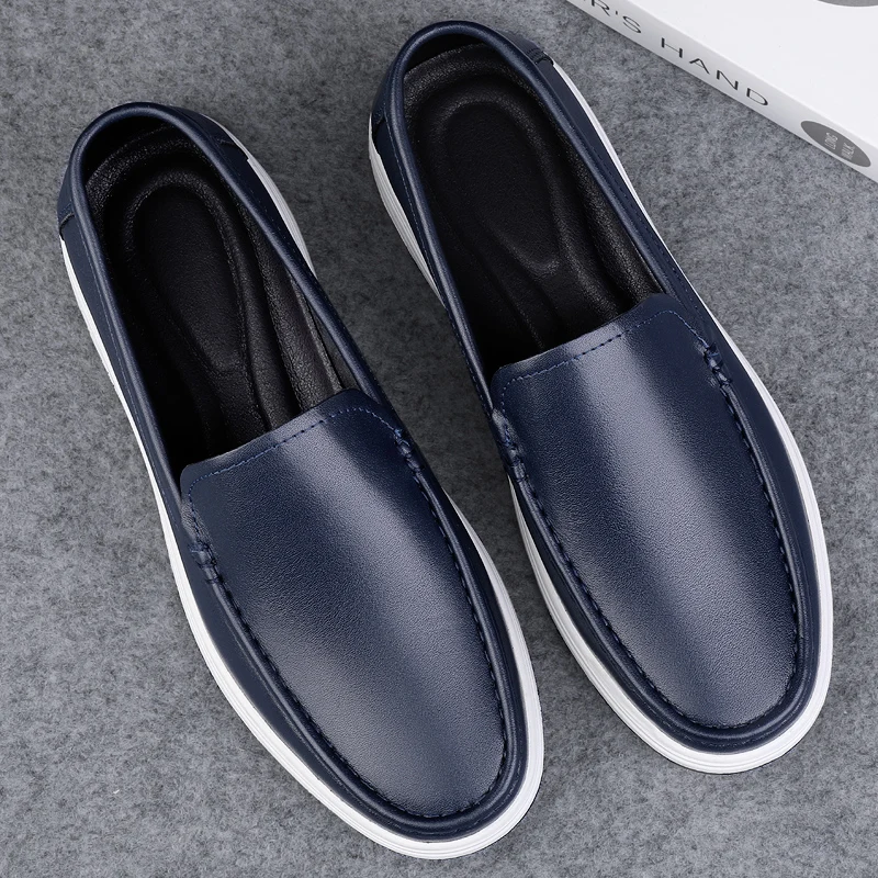 High Quality Genuine Leather Shoes Massage Soles Office Commuting Men's Business Shoes Interview Versatile Men's Driving Shoes