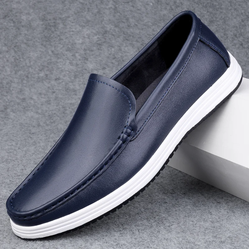 High Quality Genuine Leather Shoes Massage Soles Office Commuting Men's Business Shoes Interview Versatile Men's Driving Shoes