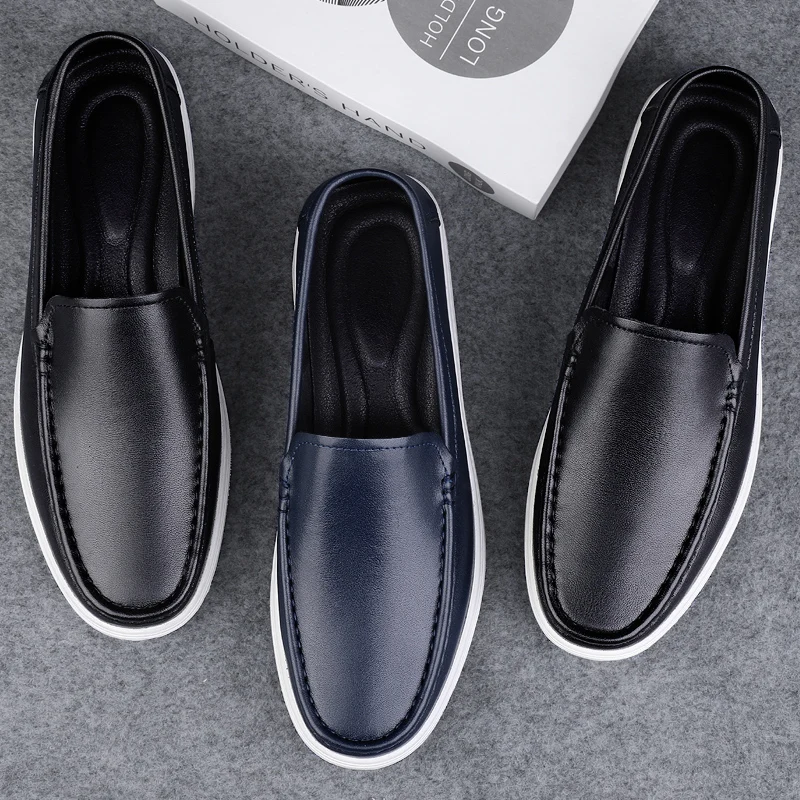 High Quality Genuine Leather Shoes Massage Soles Office Commuting Men's Business Shoes Interview Versatile Men's Driving Shoes