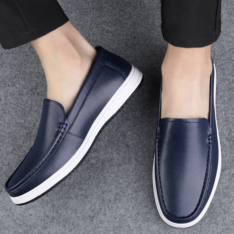 High Quality Genuine Leather Shoes Massage Soles Office Commuting Men's Business Shoes Interview Versatile Men's Driving Shoes