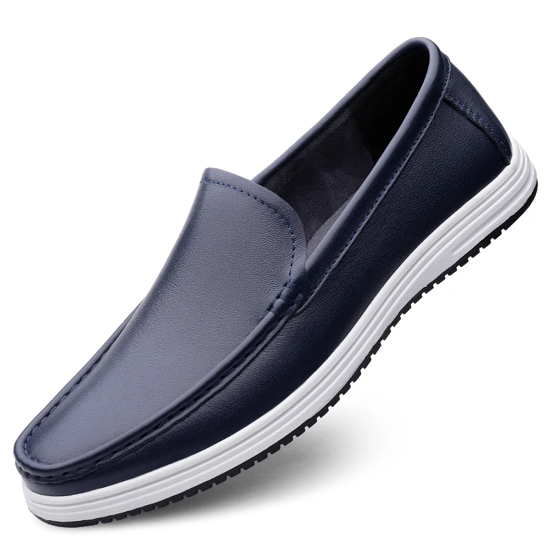High Quality Genuine Leather Shoes Massage Soles Office Commuting Men's Business Shoes Interview Versatile Men's Driving Shoes