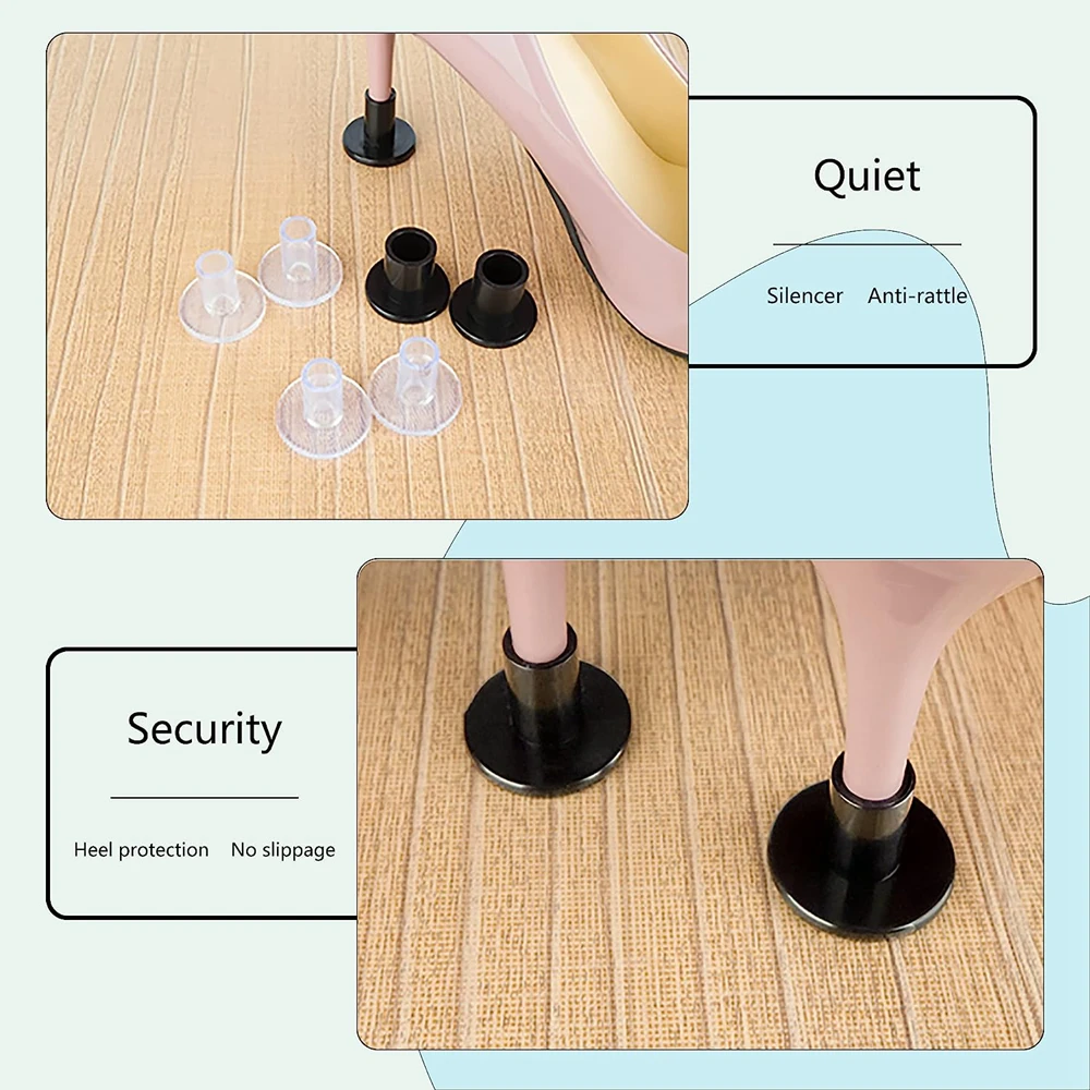 100 Pairs Heel Stopper Heel Repair Caps Covers for Outdoor Wedding Party Favor Heel Protectors Stop Sinking at Grass and Cracks