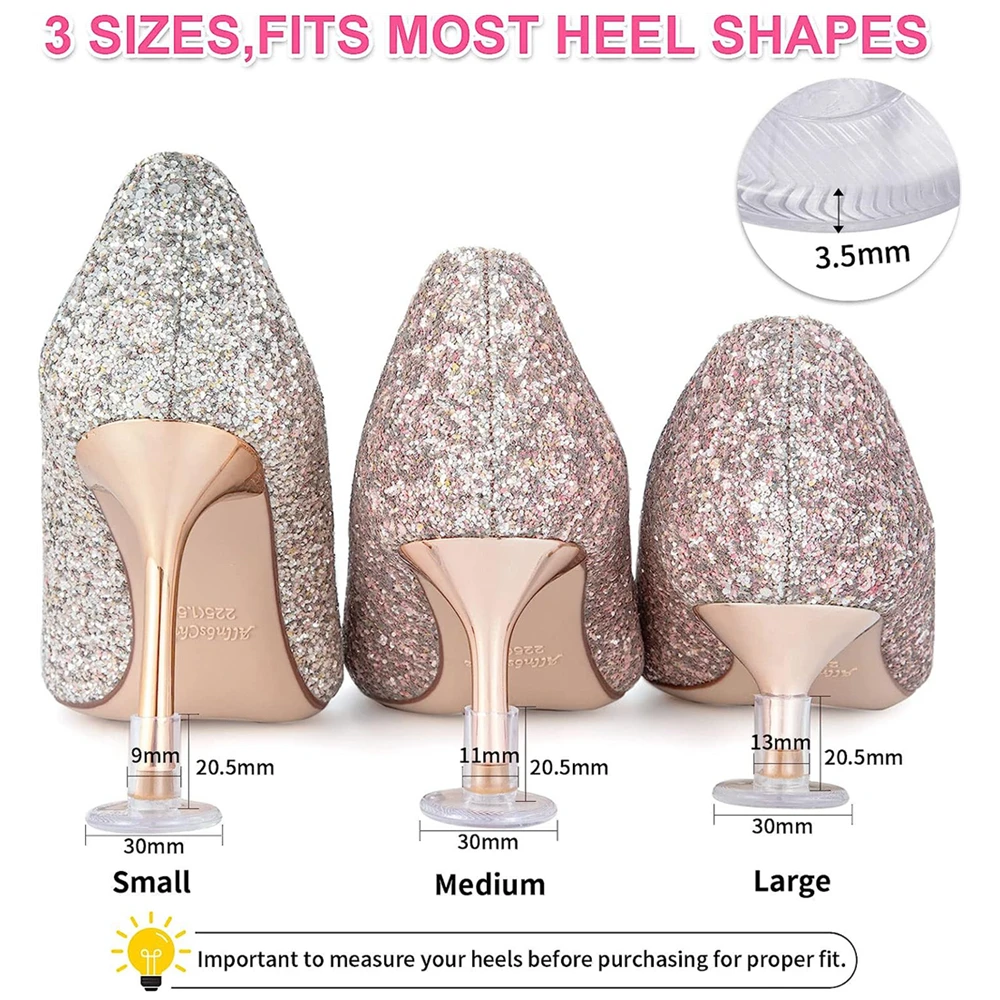 100 Pairs Heel Stopper Heel Repair Caps Covers for Outdoor Wedding Party Favor Heel Protectors Stop Sinking at Grass and Cracks
