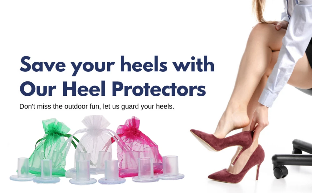 100 Pairs Heel Stopper Heel Repair Caps Covers for Outdoor Wedding Party Favor Heel Protectors Stop Sinking at Grass and Cracks