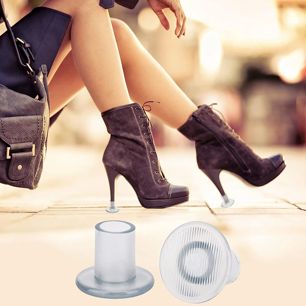 100 Pairs Heel Stopper Heel Repair Caps Covers for Outdoor Wedding Party Favor Heel Protectors Stop Sinking at Grass and Cracks