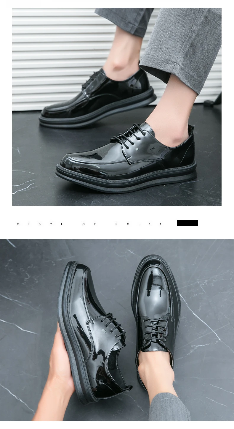 White Classic Office Men Shoes Wedding Men Formal Shoes Luxury Fashion Groom Wedding Shoes Men Oxford Shoes Dress Leather Shoes