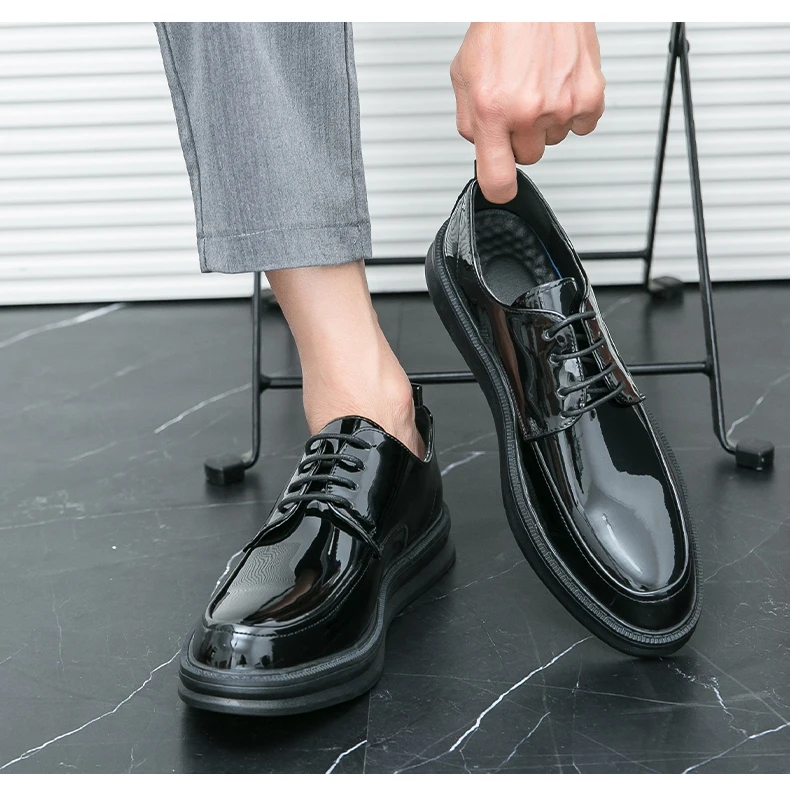 White Classic Office Men Shoes Wedding Men Formal Shoes Luxury Fashion Groom Wedding Shoes Men Oxford Shoes Dress Leather Shoes