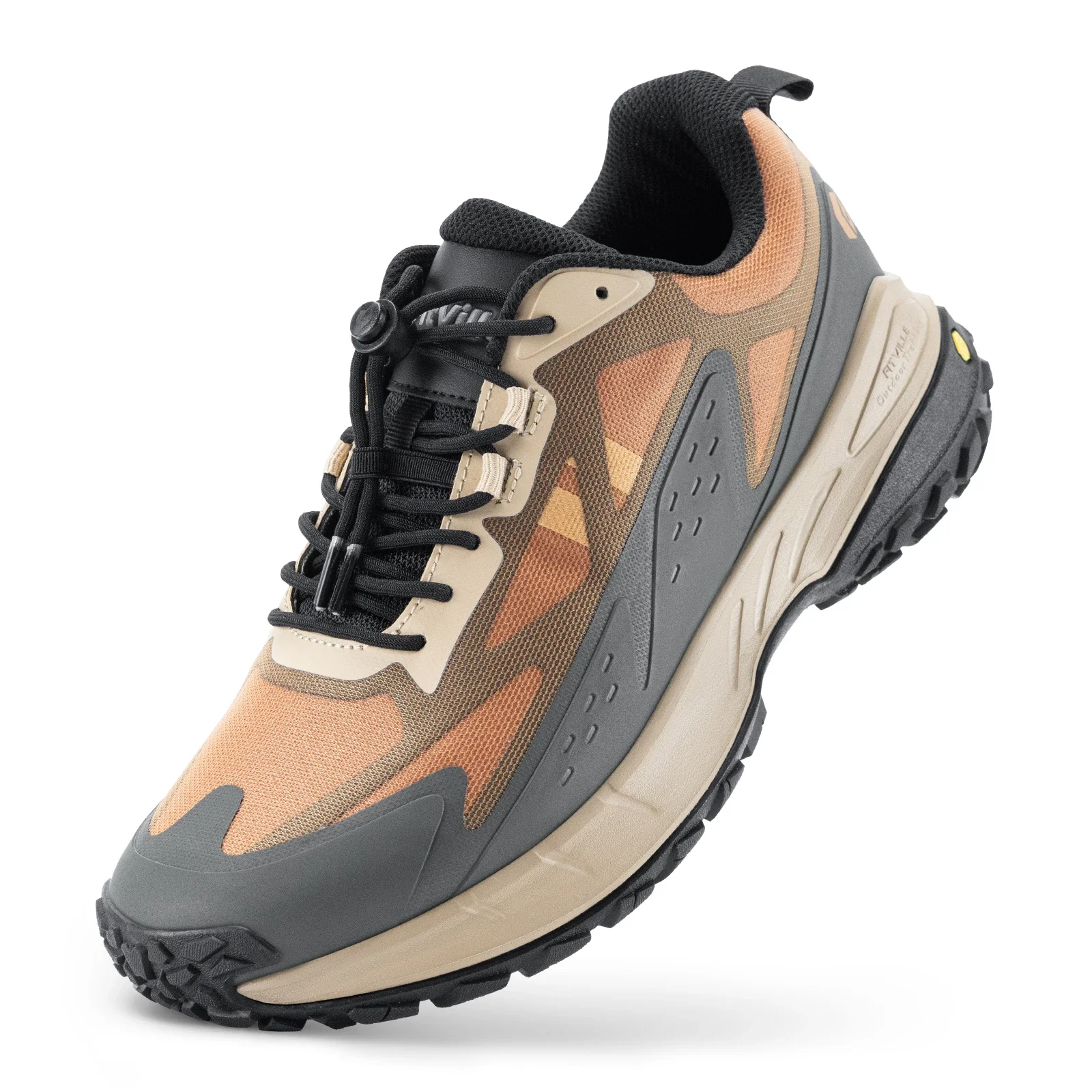FitVille Wide Width Men'S Sneakers Non-Slip Comfortable Trekking Hiking Walking Shoes For Outdoor Shoe With Arch Support
