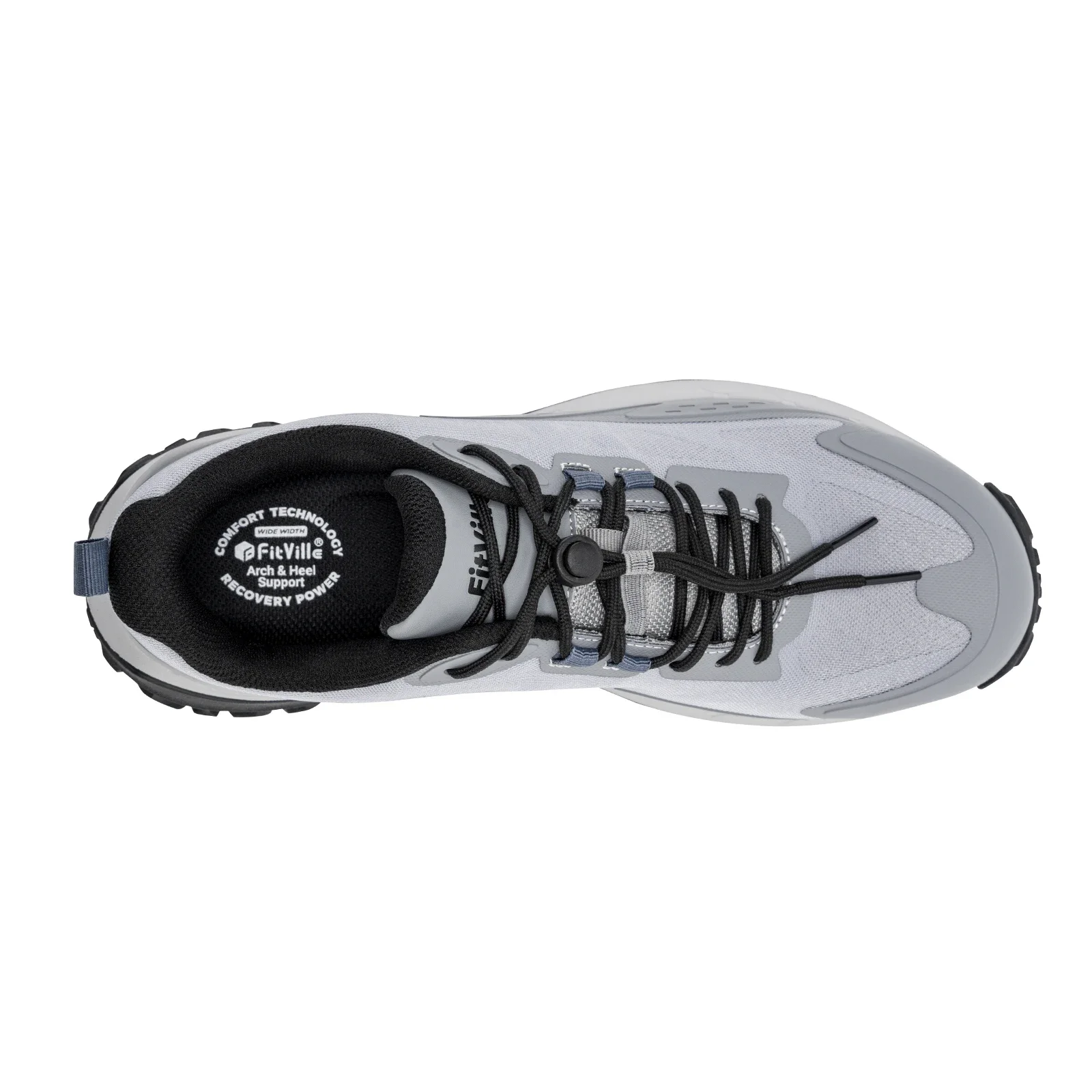 FitVille Wide Width Men'S Sneakers Non-Slip Comfortable Trekking Hiking Walking Shoes For Outdoor Shoe With Arch Support