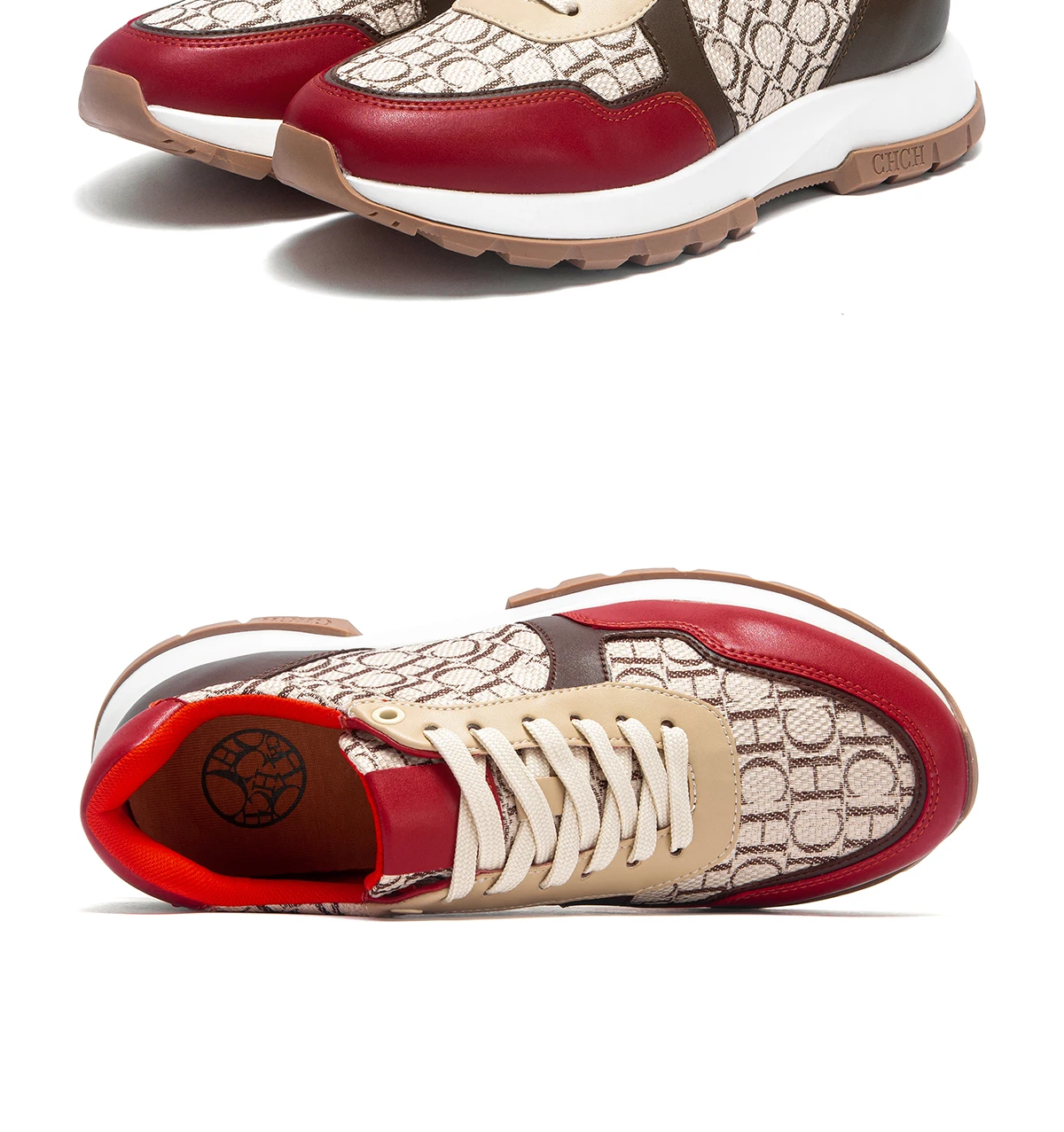 C-H Women's Shoes Vulcanized Winter New Anti slip Outdoor Walking Shoes Wine Red Girls Shoes Student