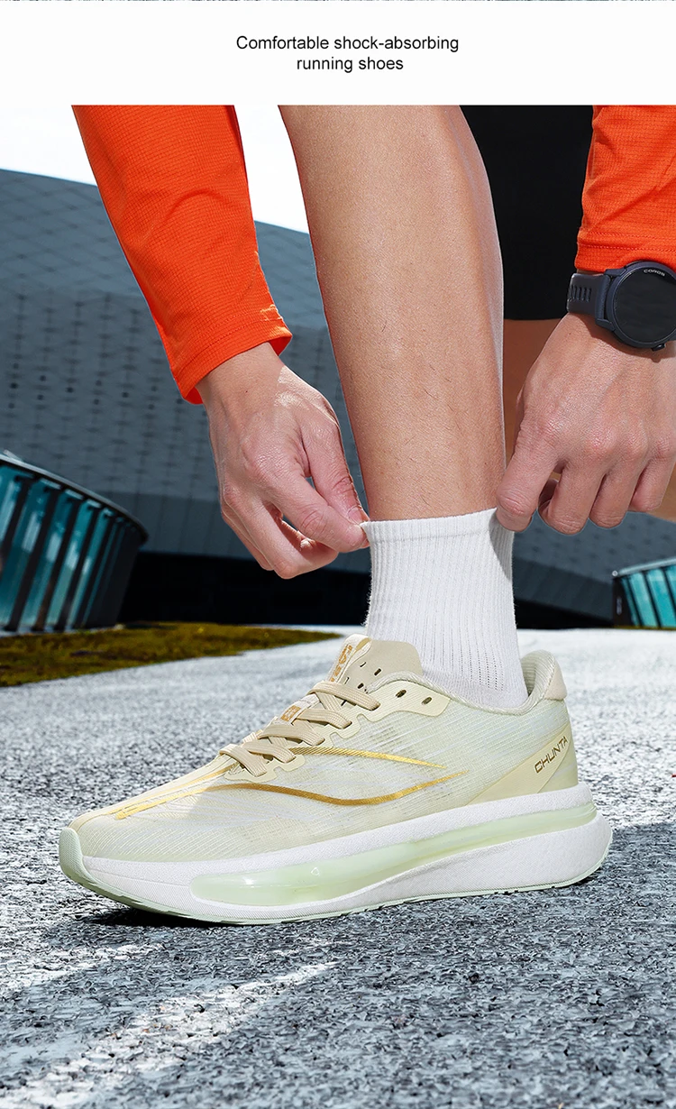 Professional racing shoes, lightweight, breathable, cushioned, Chunta rebounding, mesh surface, shock-absorbing, lightweight
