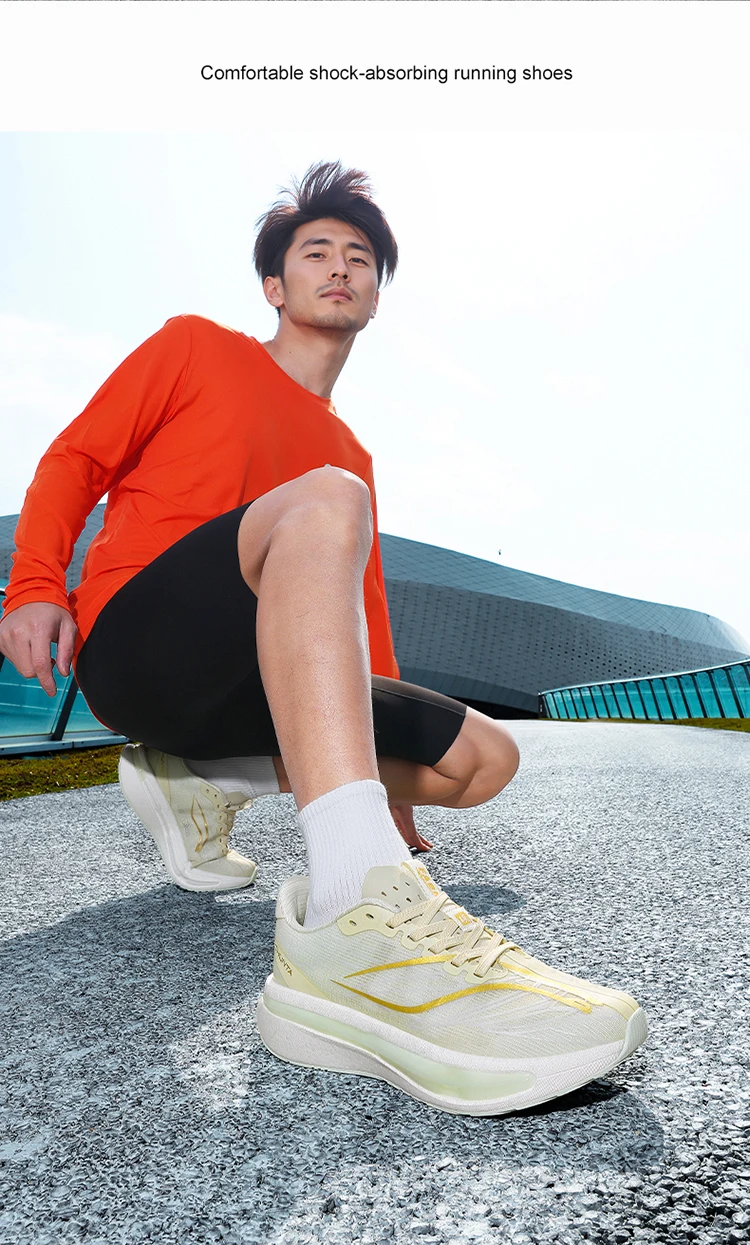 Professional racing shoes, lightweight, breathable, cushioned, Chunta rebounding, mesh surface, shock-absorbing, lightweight
