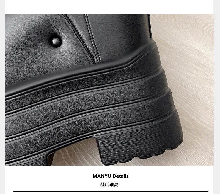 Ultra high heels ~ 24cm height-increasing boots for women,new large-size short boots,thick-soled cosplay height-increasing shoes