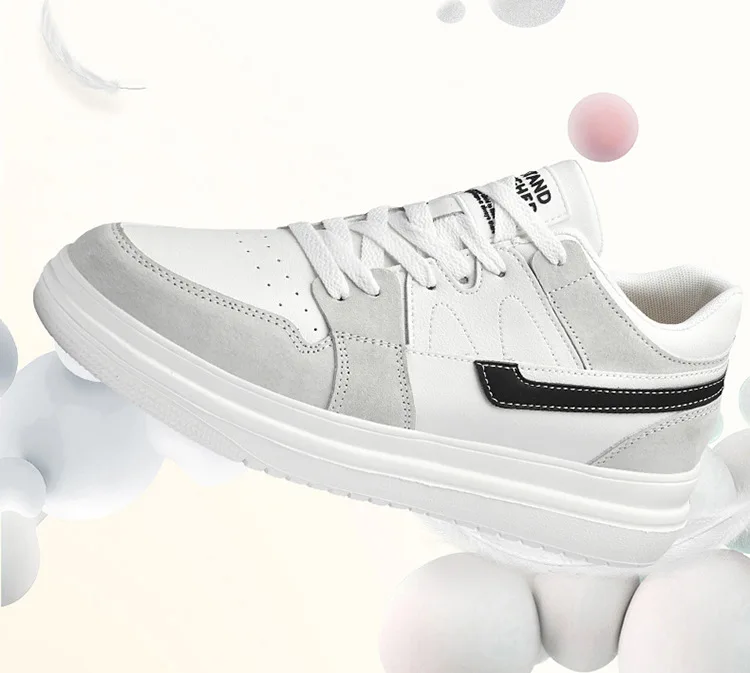 Men Invisible Heightening Shoes 10cm Height Increase 8mm Thick Sole Casual Sports Leisure Style Platform 6cm Height White Shoes