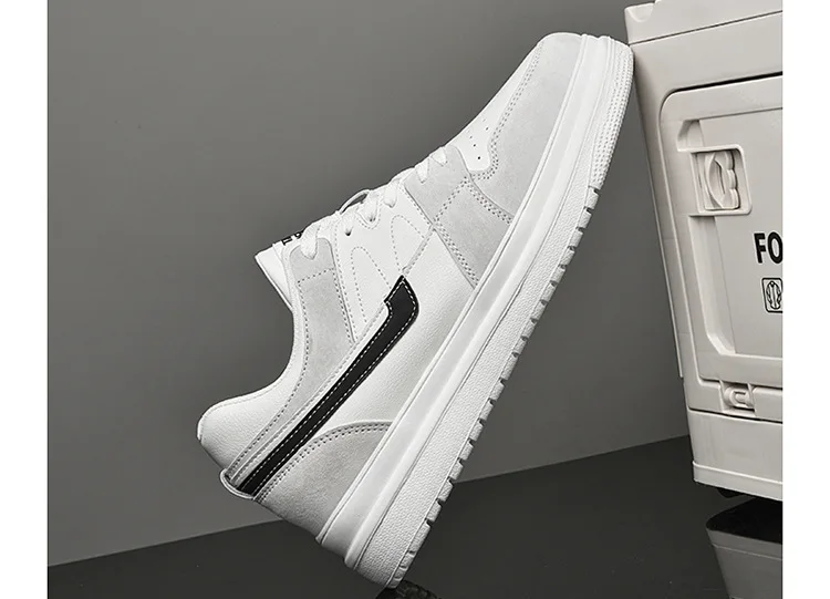 Men Invisible Heightening Shoes 10cm Height Increase 8mm Thick Sole Casual Sports Leisure Style Platform 6cm Height White Shoes