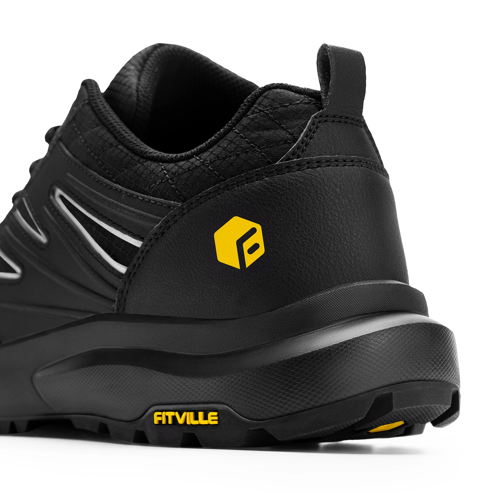 FitVille Wide Men's Shoes Hiking Waterproof Outdoor Work Trekking Trails Sneakers with Arch Support for Heel Pain Relief
