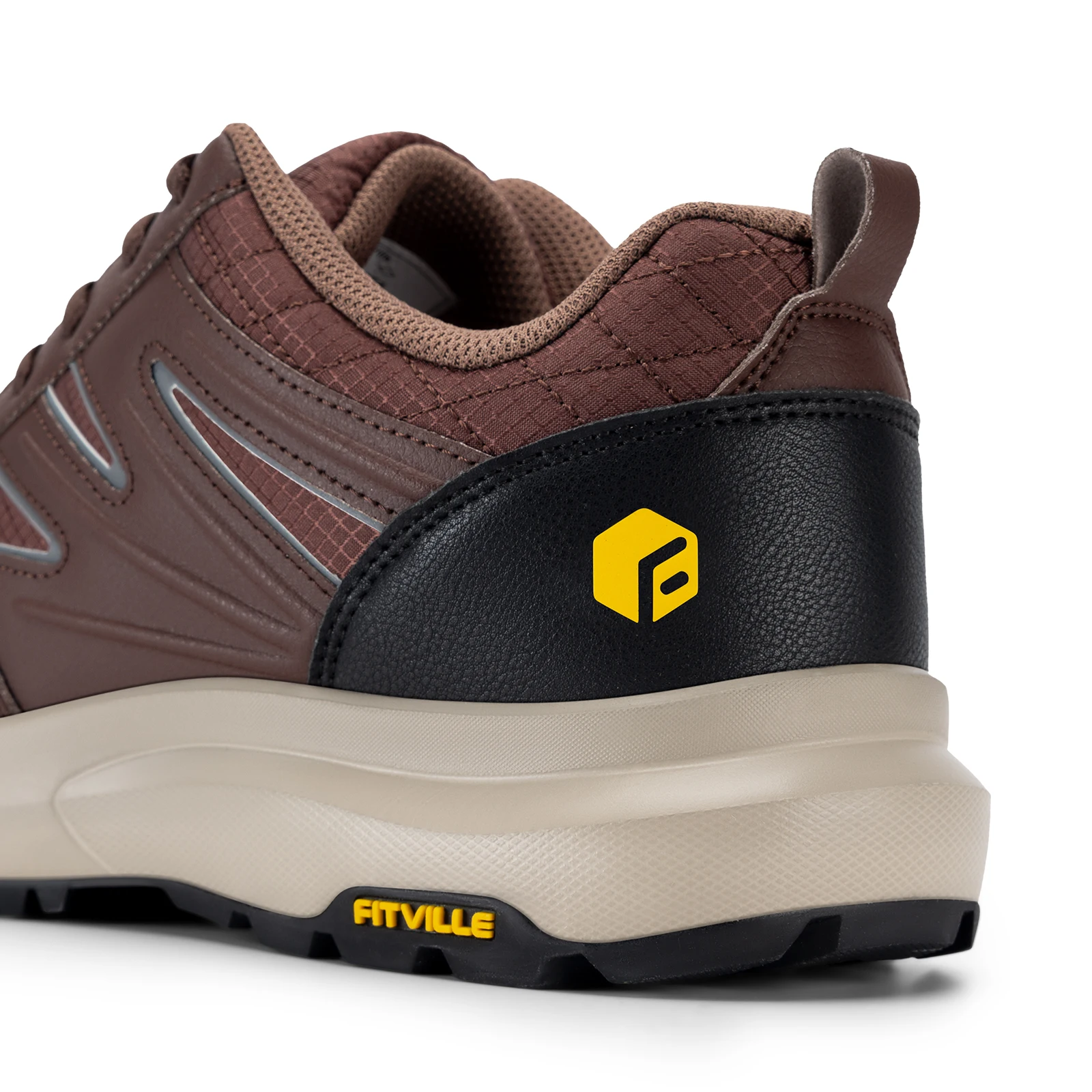 FitVille Wide Men's Shoes Hiking Waterproof Outdoor Work Trekking Trails Sneakers with Arch Support for Heel Pain Relief