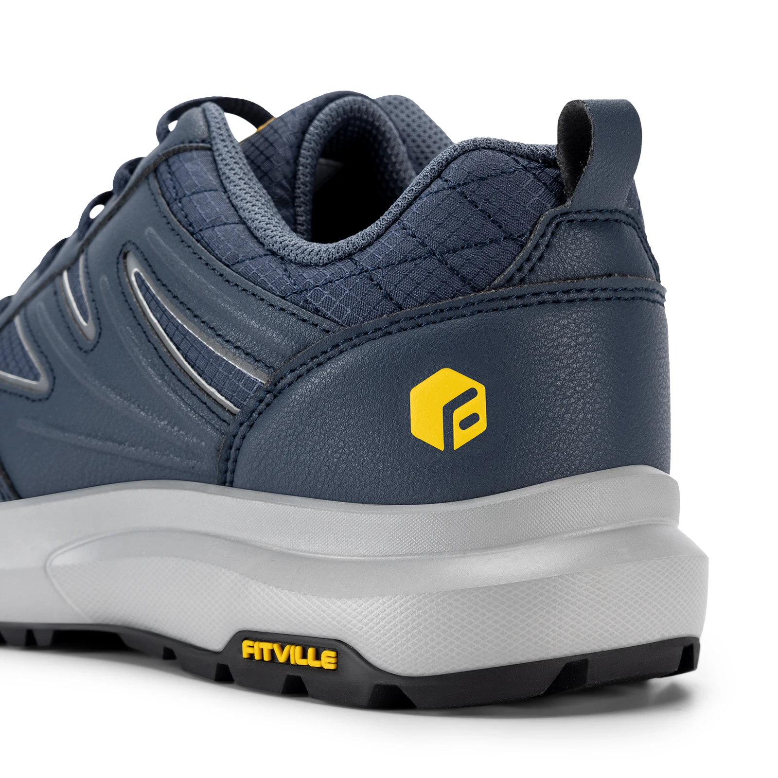 FitVille Wide Men's Shoes Hiking Waterproof Outdoor Work Trekking Trails Sneakers with Arch Support for Heel Pain Relief