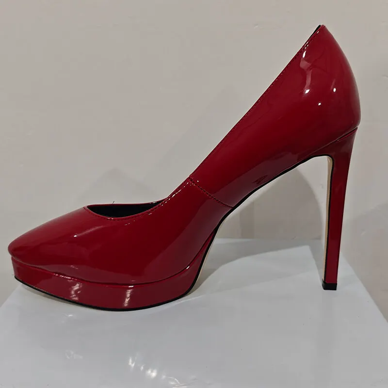Onlymaker Women Platform Stiletto High Heels Pumps Pointed Toe Slip On Work Party Dress Plus Size Shoes