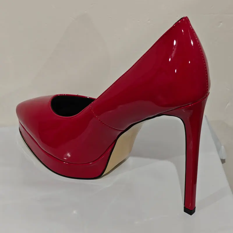 Onlymaker Women Platform Stiletto High Heels Pumps Pointed Toe Slip On Work Party Dress Plus Size Shoes