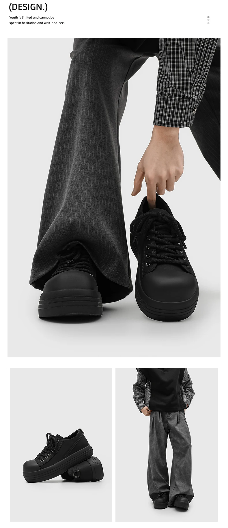 New Men Oversized Casual Shoes Fashionable Thick-soled Retro Men Shoes American Casual Lace-up Sneakers Sizes 38-44 Men Shoes
