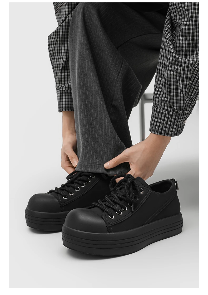 New Men Oversized Casual Shoes Fashionable Thick-soled Retro Men Shoes American Casual Lace-up Sneakers Sizes 38-44 Men Shoes