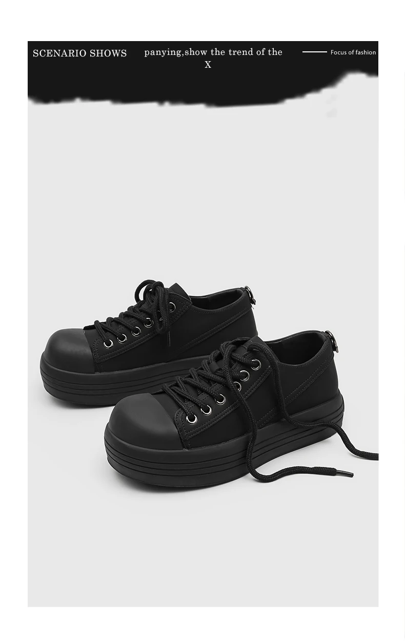 New Men Oversized Casual Shoes Fashionable Thick-soled Retro Men Shoes American Casual Lace-up Sneakers Sizes 38-44 Men Shoes
