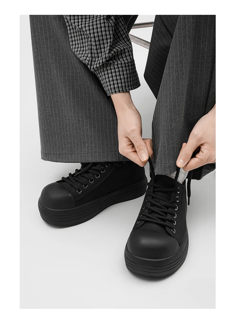 New Men Oversized Casual Shoes Fashionable Thick-soled Retro Men Shoes American Casual Lace-up Sneakers Sizes 38-44 Men Shoes