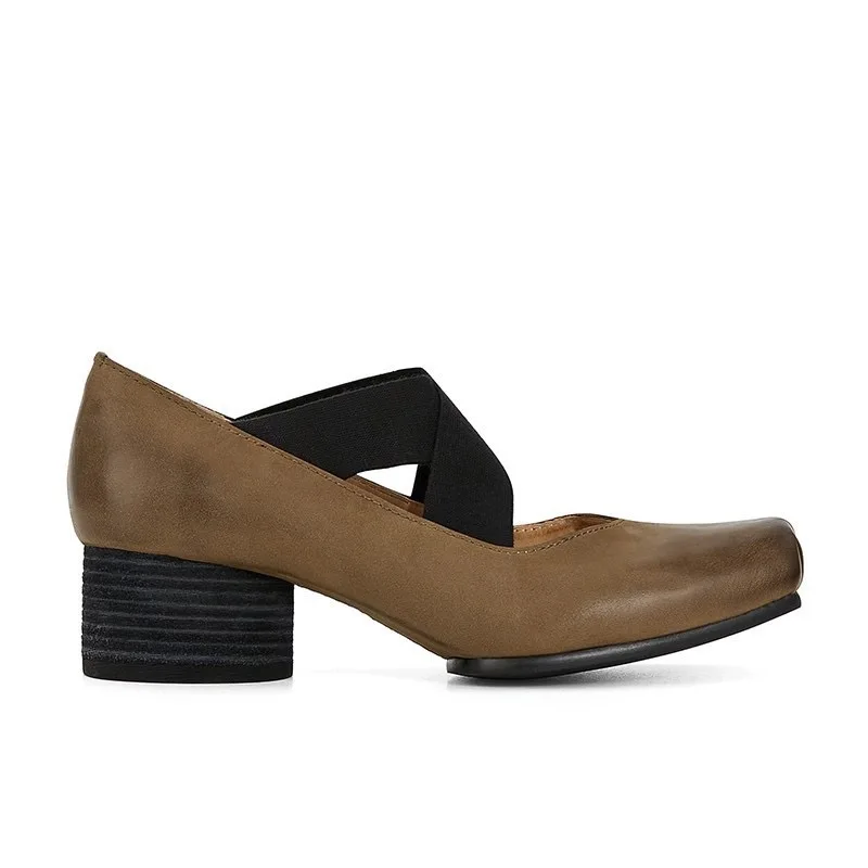 Spring/Summer Mary Jane Shoes Block Heel Pumps Cross Strap Chunky Mid Heel Vintage Elegant Dress Pumps Singel Shoes For Women