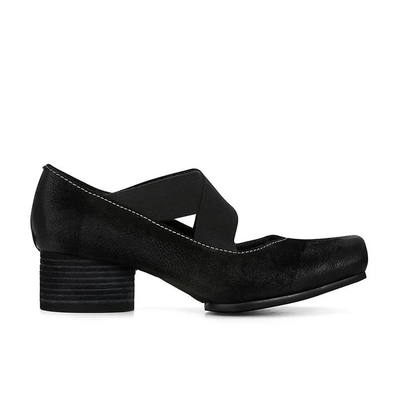 Spring/Summer Mary Jane Shoes Block Heel Pumps Cross Strap Chunky Mid Heel Vintage Elegant Dress Pumps Singel Shoes For Women