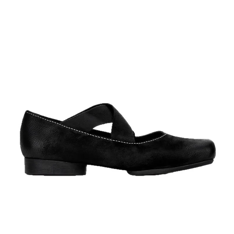 Spring/Summer Mary Jane Shoes Block Heel Pumps Cross Strap Chunky Mid Heel Vintage Elegant Dress Pumps Singel Shoes For Women