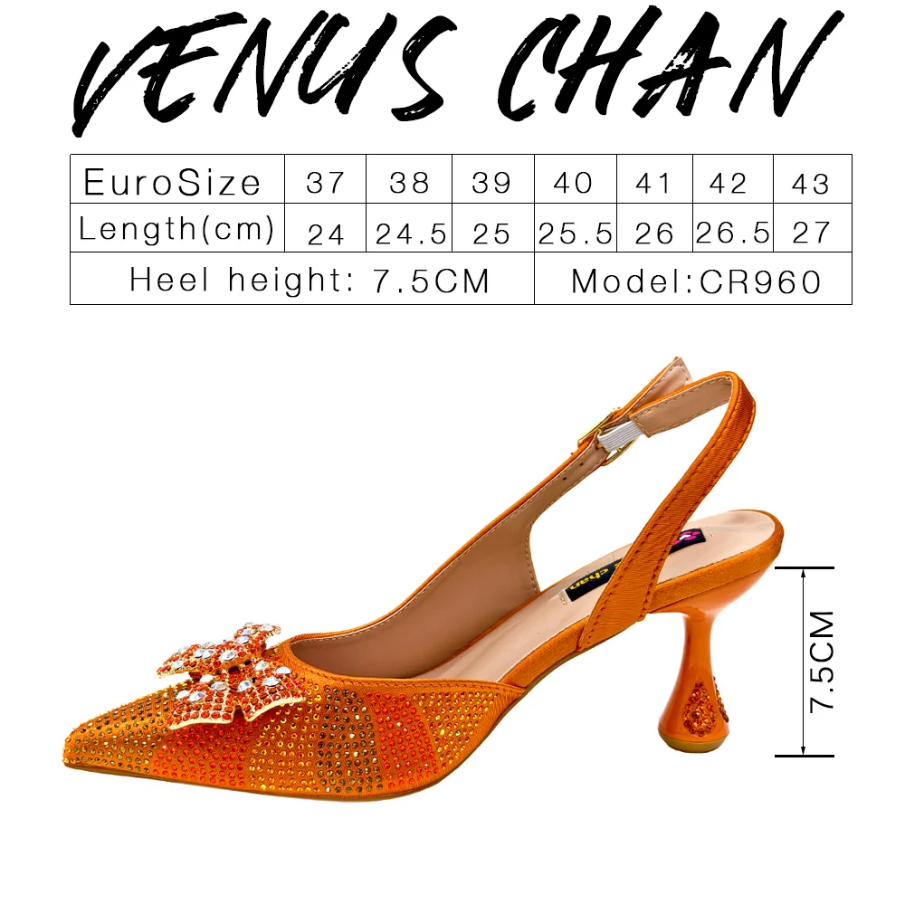 Venus Chan Italian Design Women's Shoes & Rhinestone Butterfly Bag – Perfect for Weddings & Bridal Accessories