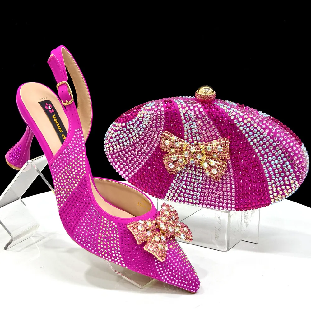 Venus Chan Italian Design Women's Shoes & Rhinestone Butterfly Bag – Perfect for Weddings & Bridal Accessories