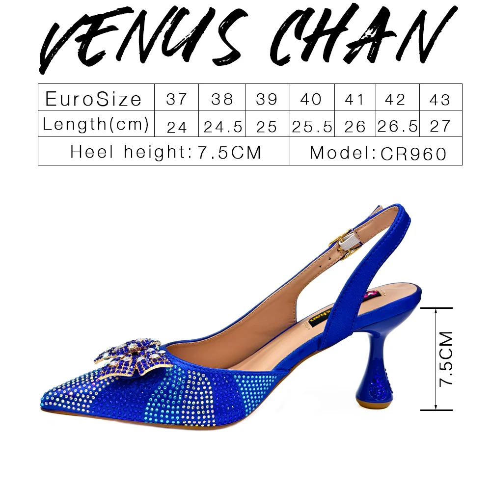 Venus Chan Italian Design Women's Shoes & Rhinestone Butterfly Bag – Perfect for Weddings & Bridal Accessories