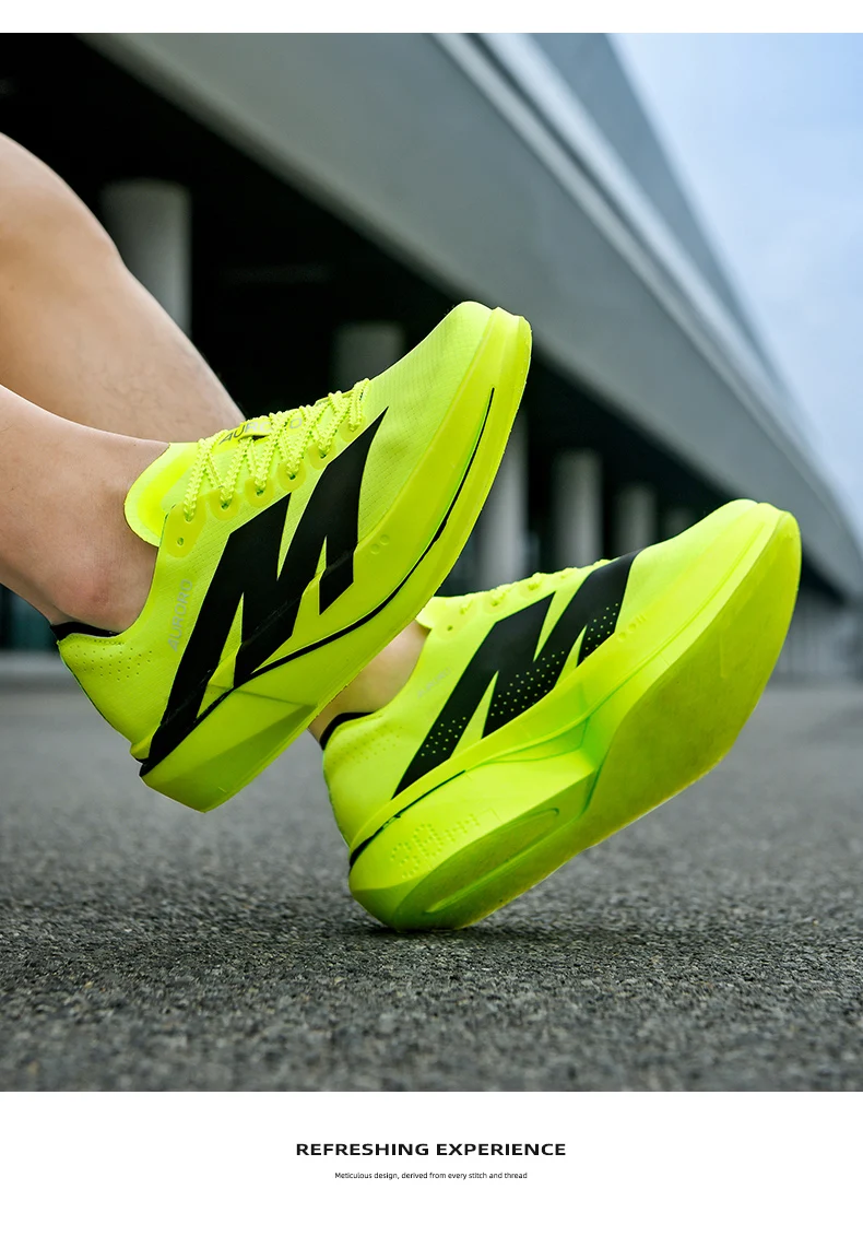 Men Carbon Plate Running Shoes Breathable Mesh Women Athletic Sneakers Cushion Sport Trainers Outdoor Marathon Jogging Footwear
