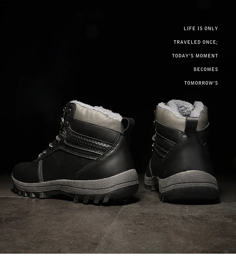 Men Boots High Quality Hking Shoes High Top Shoes Tactical Sneakers Snow Wniter Boots Outdoor Mountaineering Camping Thick Sole