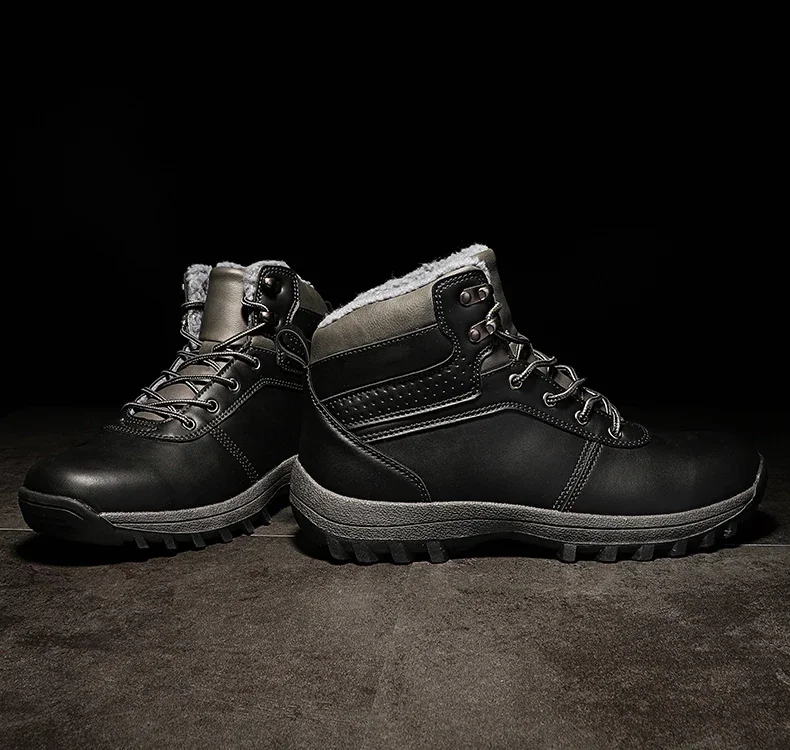 Men Boots High Quality Hking Shoes High Top Shoes Tactical Sneakers Snow Wniter Boots Outdoor Mountaineering Camping Thick Sole