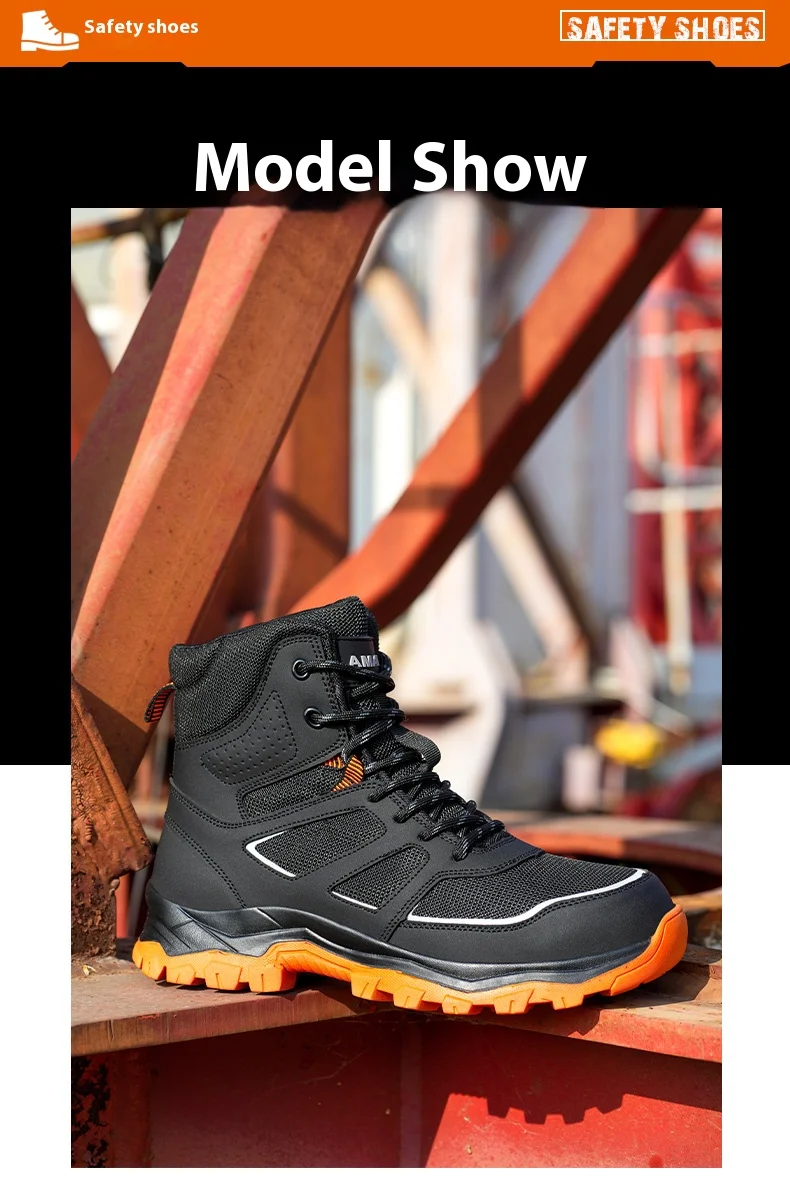 Waterproof Safety Boots For Men, Unbreakable Steel Toe Work Boots, Anti Smashing And Anti Stabbing, Comfortable Safety Shoes