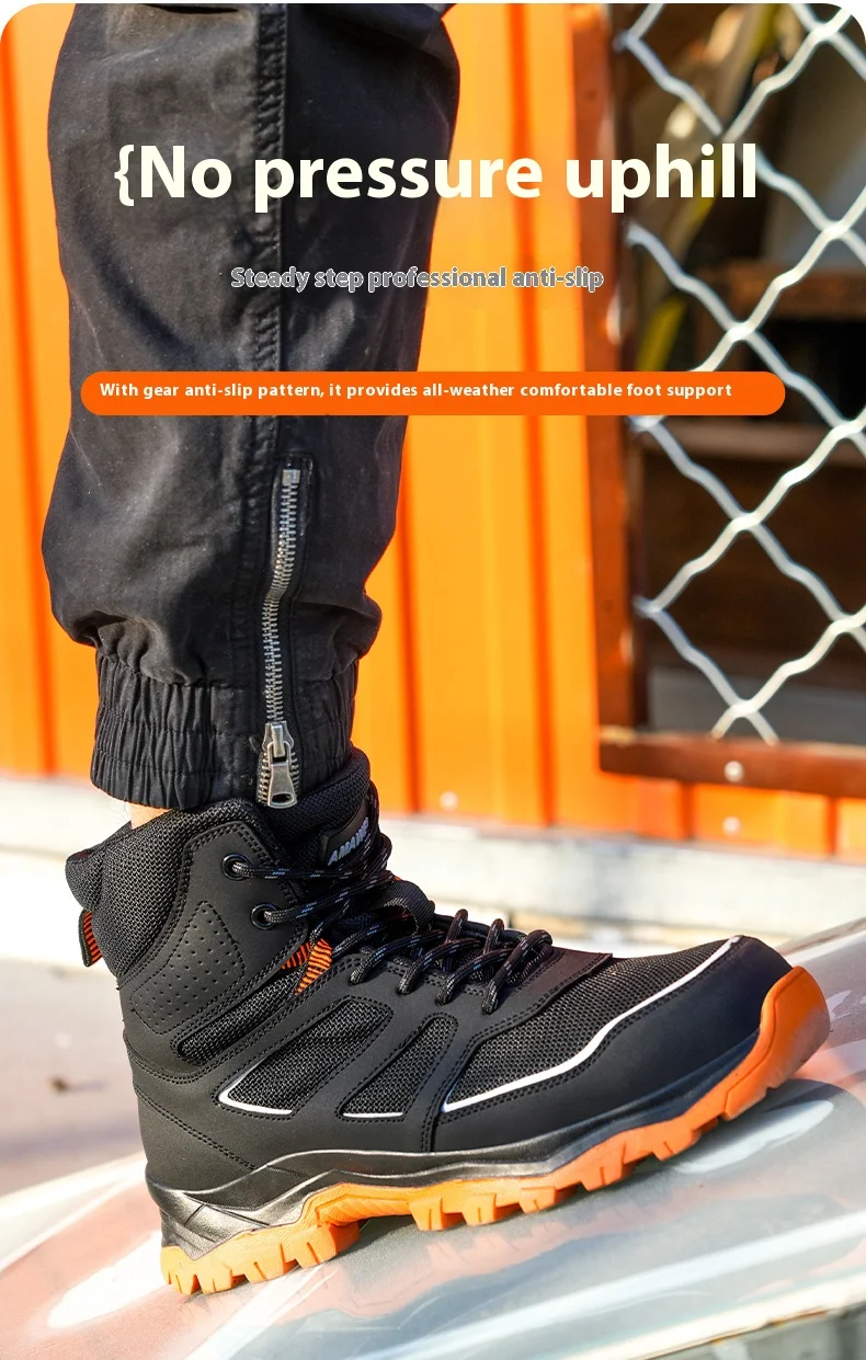 Waterproof Safety Boots For Men, Unbreakable Steel Toe Work Boots, Anti Smashing And Anti Stabbing, Comfortable Safety Shoes