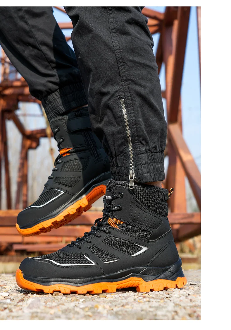 Waterproof Safety Boots For Men, Unbreakable Steel Toe Work Boots, Anti Smashing And Anti Stabbing, Comfortable Safety Shoes