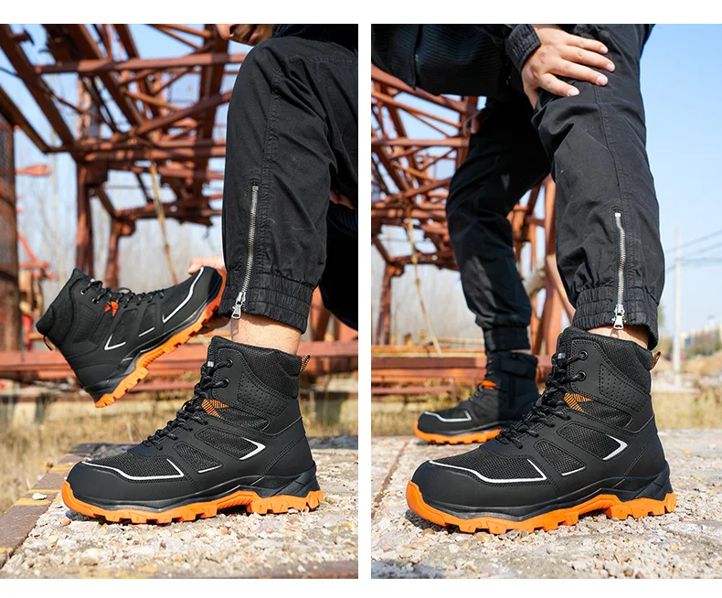 Waterproof Safety Boots For Men, Unbreakable Steel Toe Work Boots, Anti Smashing And Anti Stabbing, Comfortable Safety Shoes