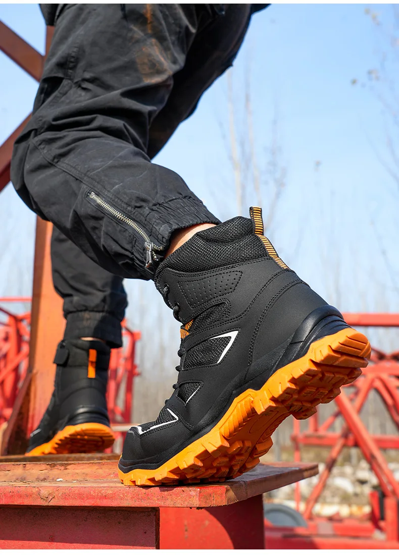 Waterproof Safety Boots For Men, Unbreakable Steel Toe Work Boots, Anti Smashing And Anti Stabbing, Comfortable Safety Shoes