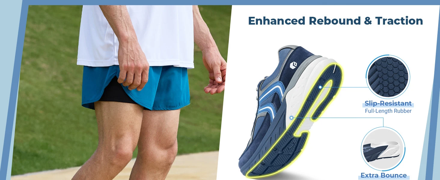 FitVille Extra Wide Shoes For Men Wide Walking Shoes Wide Width Casual Sneakers Comfortable Orthopedic Shoe Arch Support Lightweight For Swollen Feet Plantar Fasciitis Neuropathy