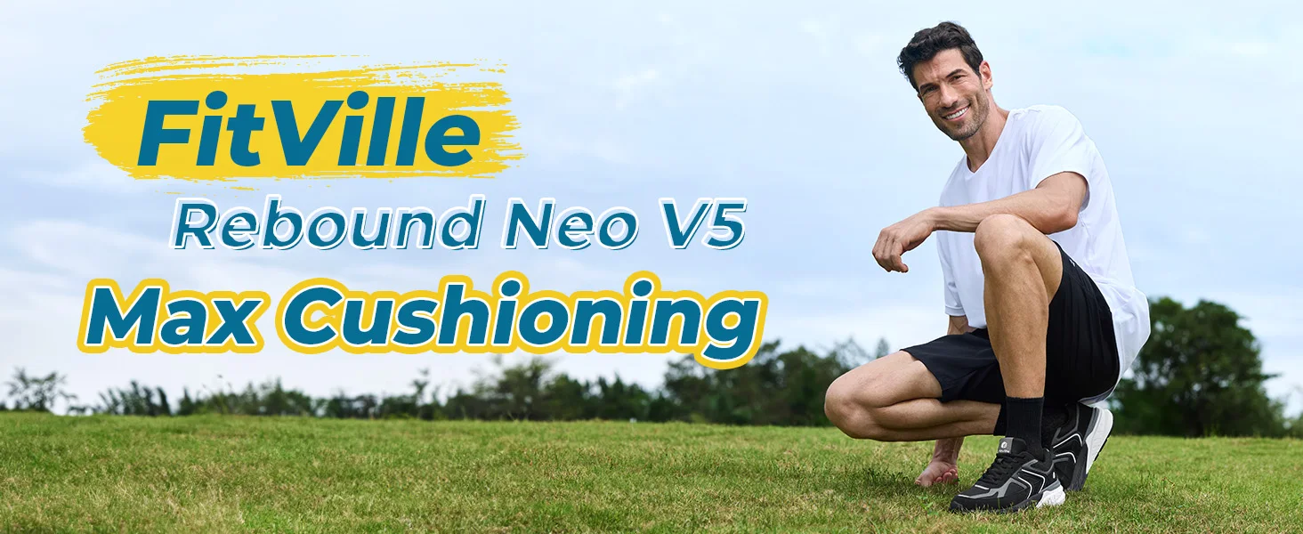 FitVille Extra Wide Shoes For Men Wide Walking Shoes Wide Width Casual Sneakers Comfortable Orthopedic Shoe Arch Support Lightweight For Swollen Feet Plantar Fasciitis Neuropathy