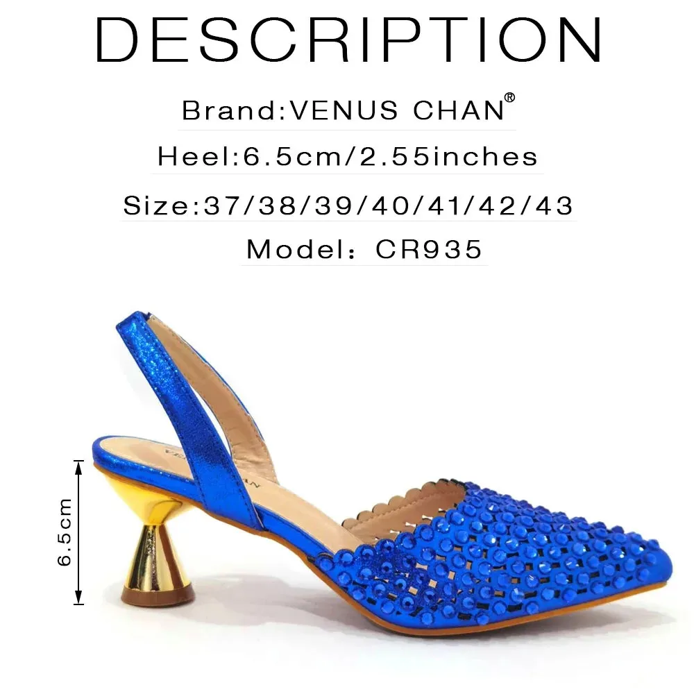 Multicolor Rhinestone Heels & Bag Set | Crystal Pointed Slingback Pumps, Women Wedding Bridal Evening Party Matching Shoes Handb