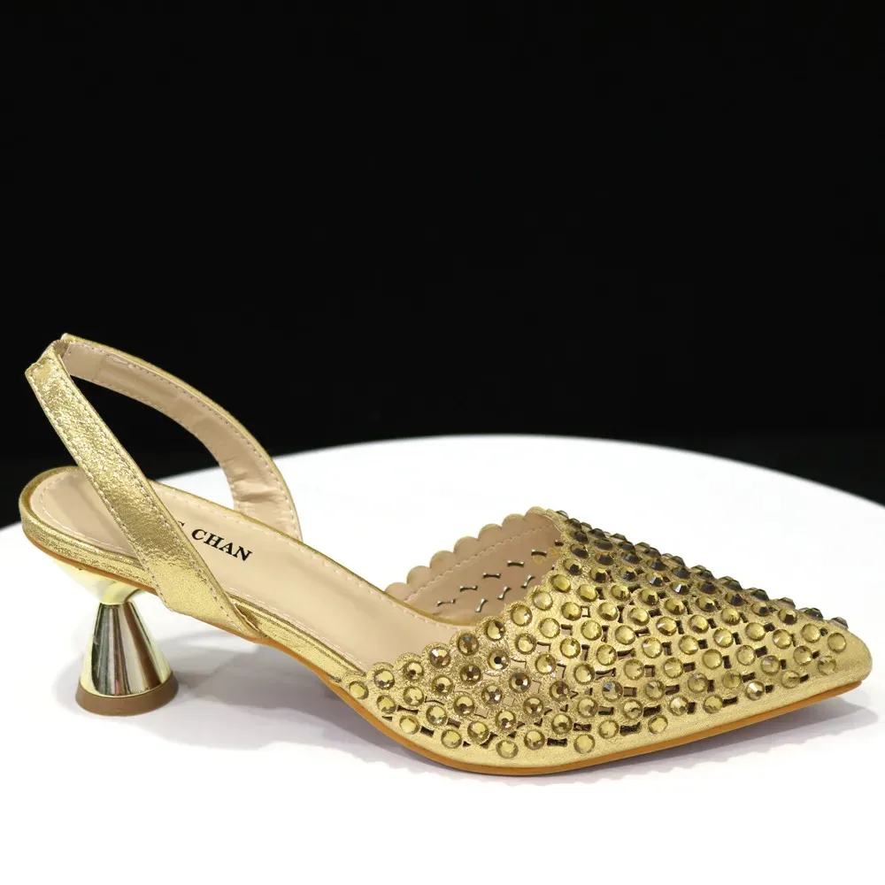 Multicolor Rhinestone Heels & Bag Set | Crystal Pointed Slingback Pumps, Women Wedding Bridal Evening Party Matching Shoes Handb