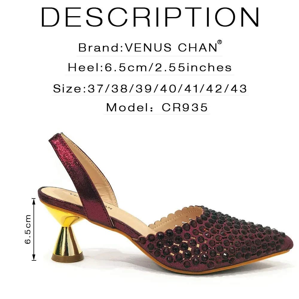 Multicolor Rhinestone Heels & Bag Set | Crystal Pointed Slingback Pumps, Women Wedding Bridal Evening Party Matching Shoes Handb
