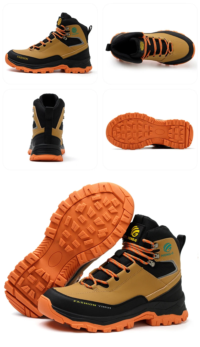Wear Resistant Men's Safety Boots Soft Work Sneakers Anti Impact Anti Piercing Fashion Comfort Outdoor Men's Shoes