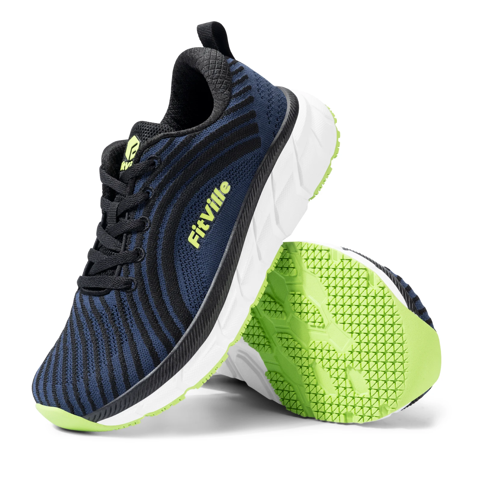 FitVille Wide Toe Box Shoes for Men Cushioned Well Extra Wide Width Shoes Non Slip Wide Lightweight Breathable Running Shoes