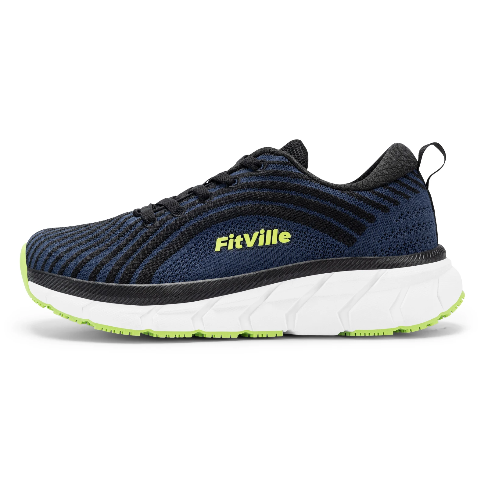 FitVille Wide Toe Box Shoes for Men Cushioned Well Extra Wide Width Shoes Non Slip Wide Lightweight Breathable Running Shoes